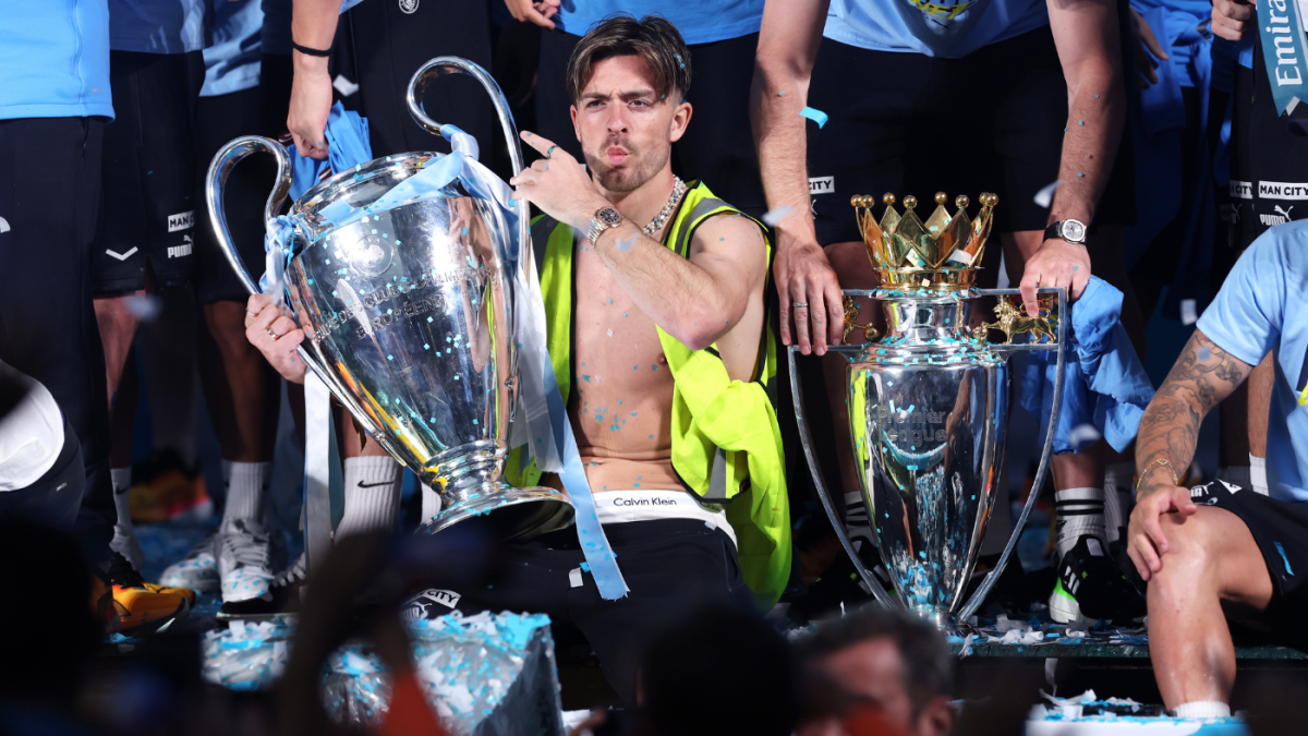 Manchester City's Champions League Celebration, Parade: Jack Grealish ...