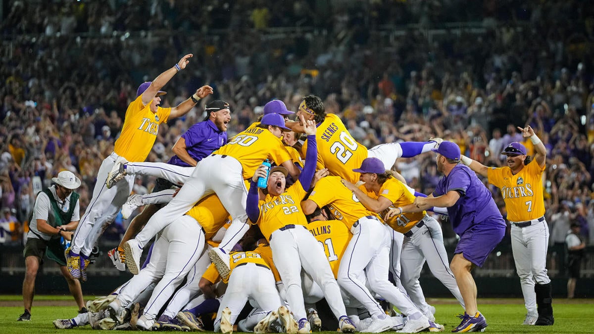 Men's LSU Tigers College Baseball World Series Jersey - All