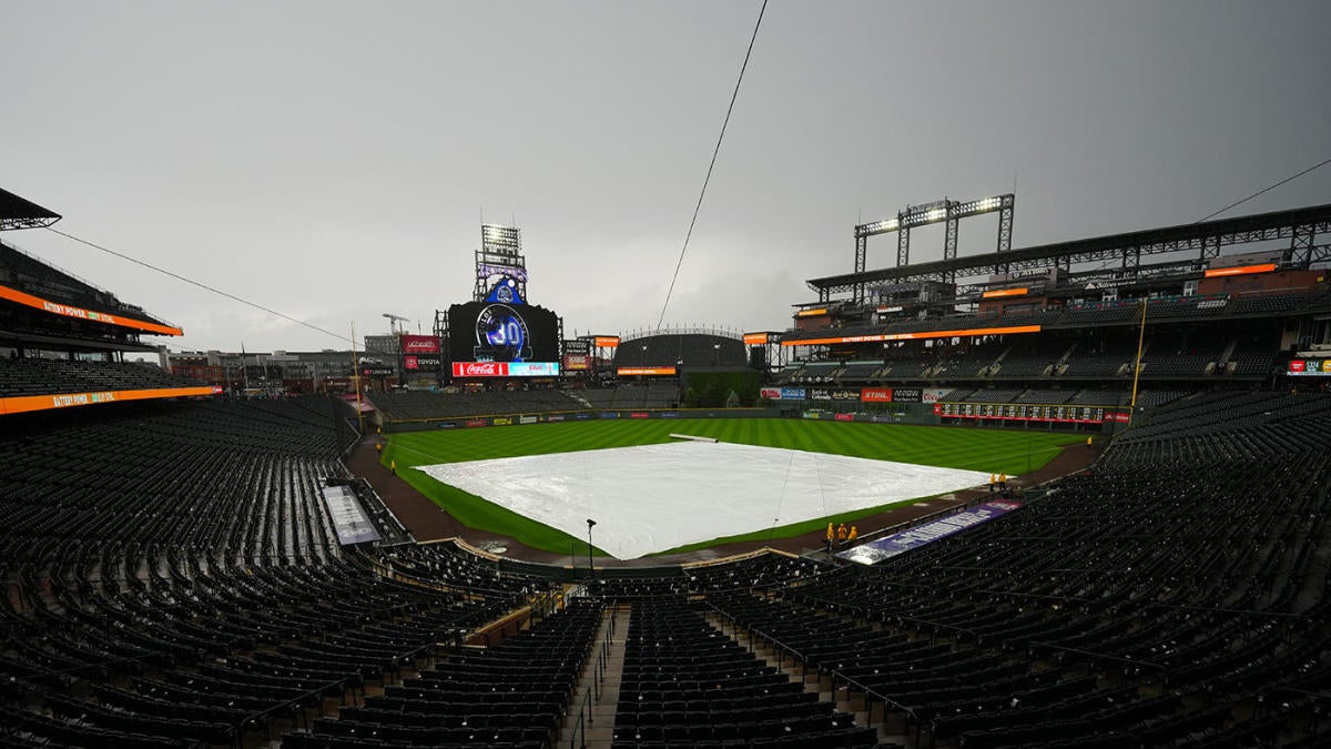 Snow at Baseball Stadiums - Coors Field Opening Day Snow
