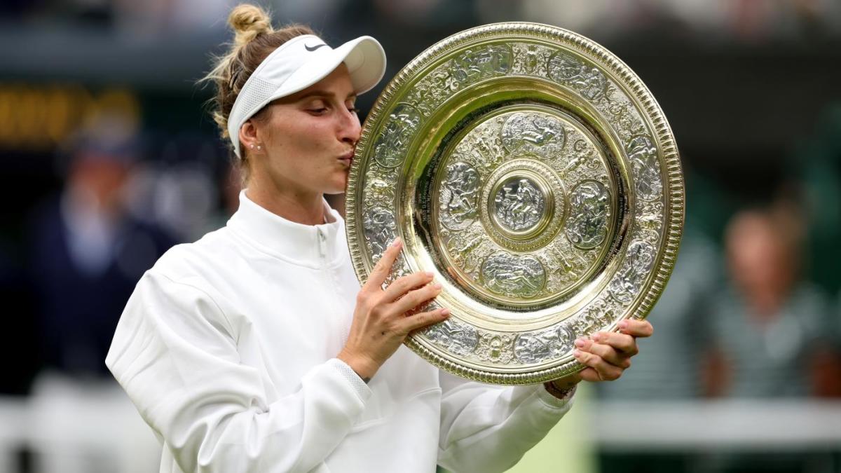 Wimbledon 2023 Markéta Vondroušová Becomes The First Unseeded Woman To Win A Singles Title At
