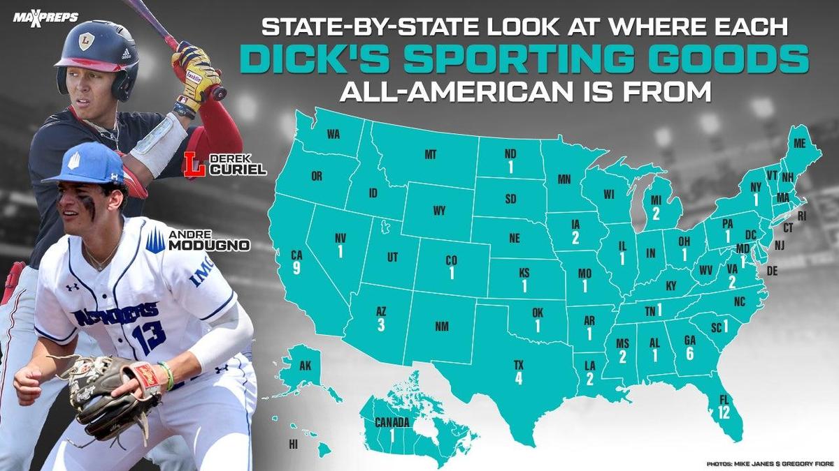 High school baseball Statebystate look at Dick’s Sporting Goods All