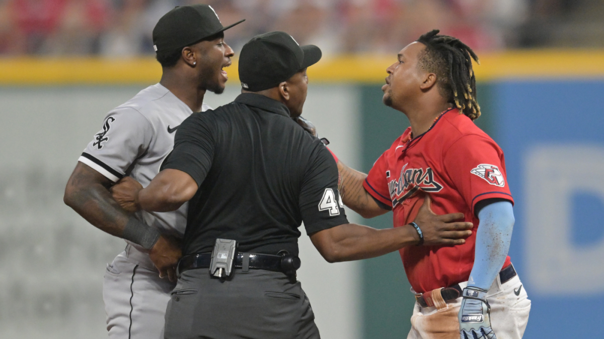 Jose Ramirez knocks down Tim Anderson in shocking fight that sparks madness  on the field