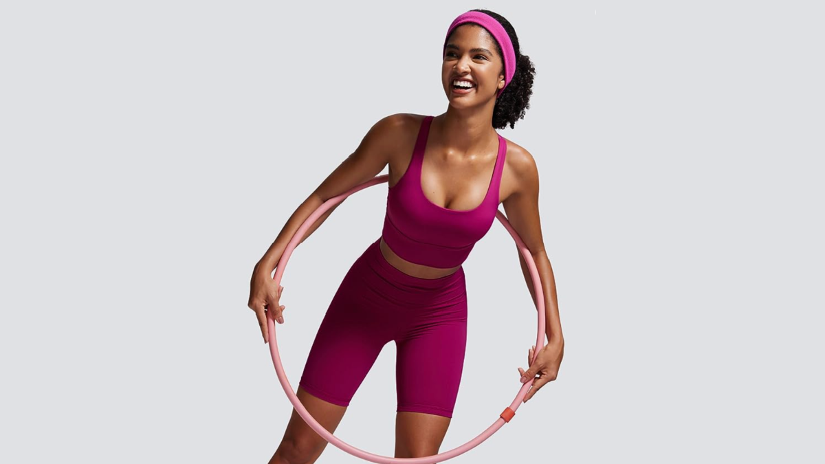 Yvette High Impact Sports Bras for Women Plus Size Racerback Workout Medium  Support Sports Bra for Running Fitness