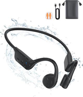 BoneSoundz Pro Bone Conduction Waterproof Headphones with Music Storage 