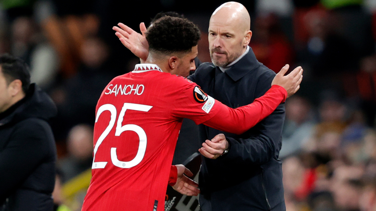 Jadon Sancho hits back after Man United boss Erik ten Hag questions his training: 'I've been a scapegoat' - CBSSports.com