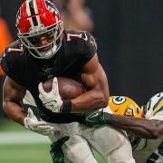 Baltimore Ravens wide receiver Tylan Wallace (16) runs against the