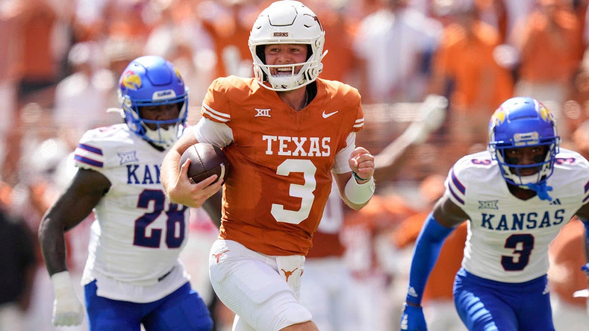 College football scores, schedule, NCAA top 25 rankings, games today: Texas vs. Kansas, Michigan in action