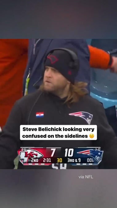 Steve Belichick looking very confused on the sidelines - CBSSports.com