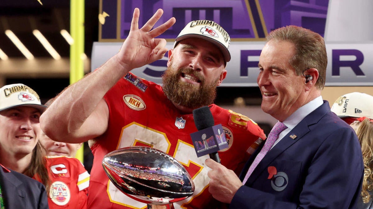 Get your hands on Travis Kelce's official Kansas City Chiefs Super Bowl ...