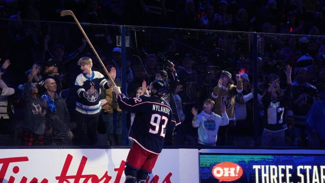 Alexander Nylander's 1st Hat Trick Lifts Blue Jackets Over Golden Knights