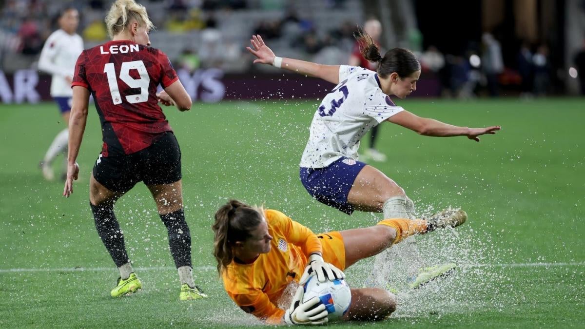 USWNT advance to W Gold Cup final vs. Brazil by weathering rain storm