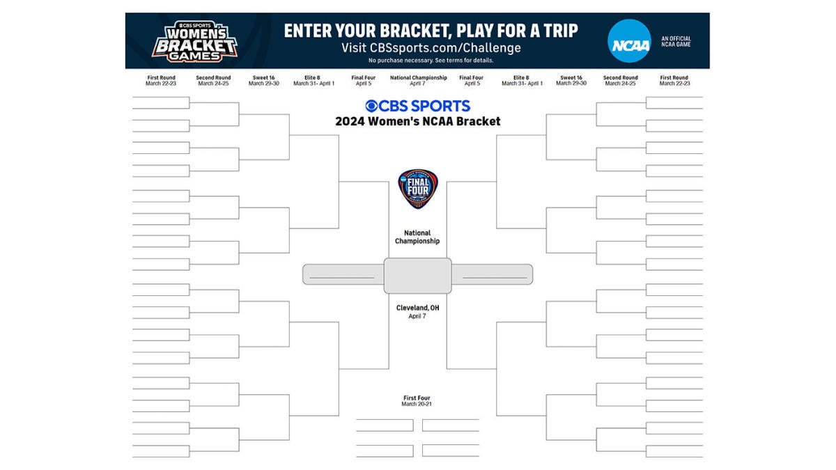 NCAA women's basketball bracket 2024 Printable March Madness bracket