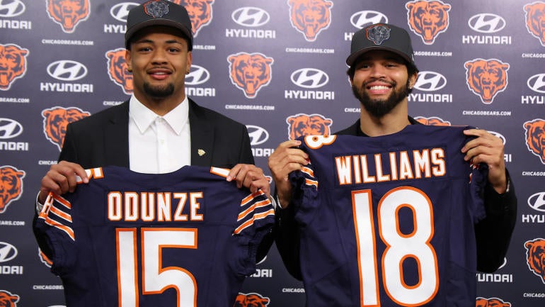 Chicago Bears Memperkenalkan Quarterback Caleb Williams dan Penerima Lebar Rome Odunze