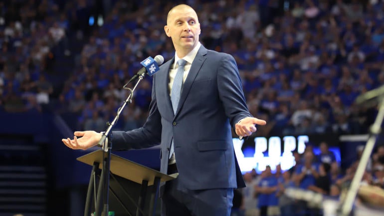 COLLEGE BASKETBALL: APR 14 Kentucky Coach Mark Pope Press Conference