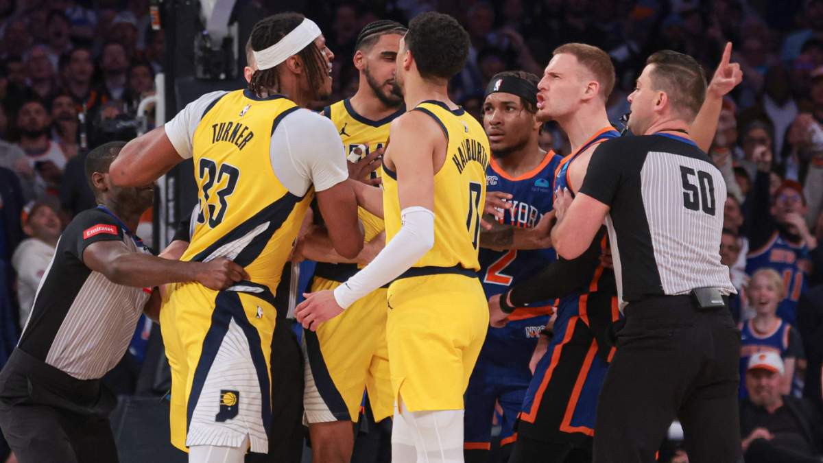 Knicks' Donte DiVincenzo says Pacers are 'trying to be tough guys' after Game 5 altercation with Myles Turner - CBSSports.com