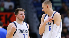 NBA Finals: Luka Doncic laughs off former player's comments that Mavs star has beef with Kristaps Porzingis