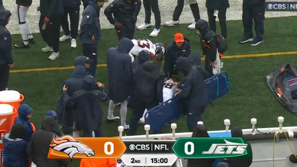 Broncos RB Tyler Badie taken off field on stretcher after scary sideline incident vs. Jets Broncos RB Tyler Badie taken off field on stretcher after scary sideline incident vs. Jets