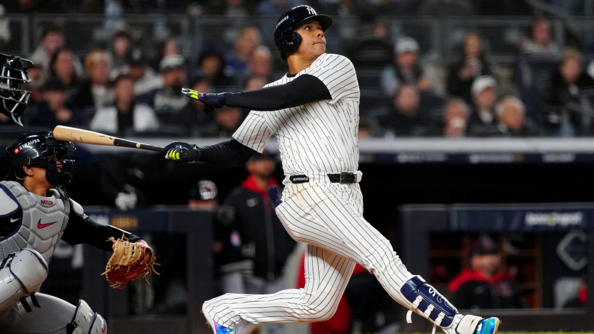 Yankees vs. Guardians score: Juan Soto, Giancarlo Stanton homer as New York takes ALCS Game 1 - CBSSports.com