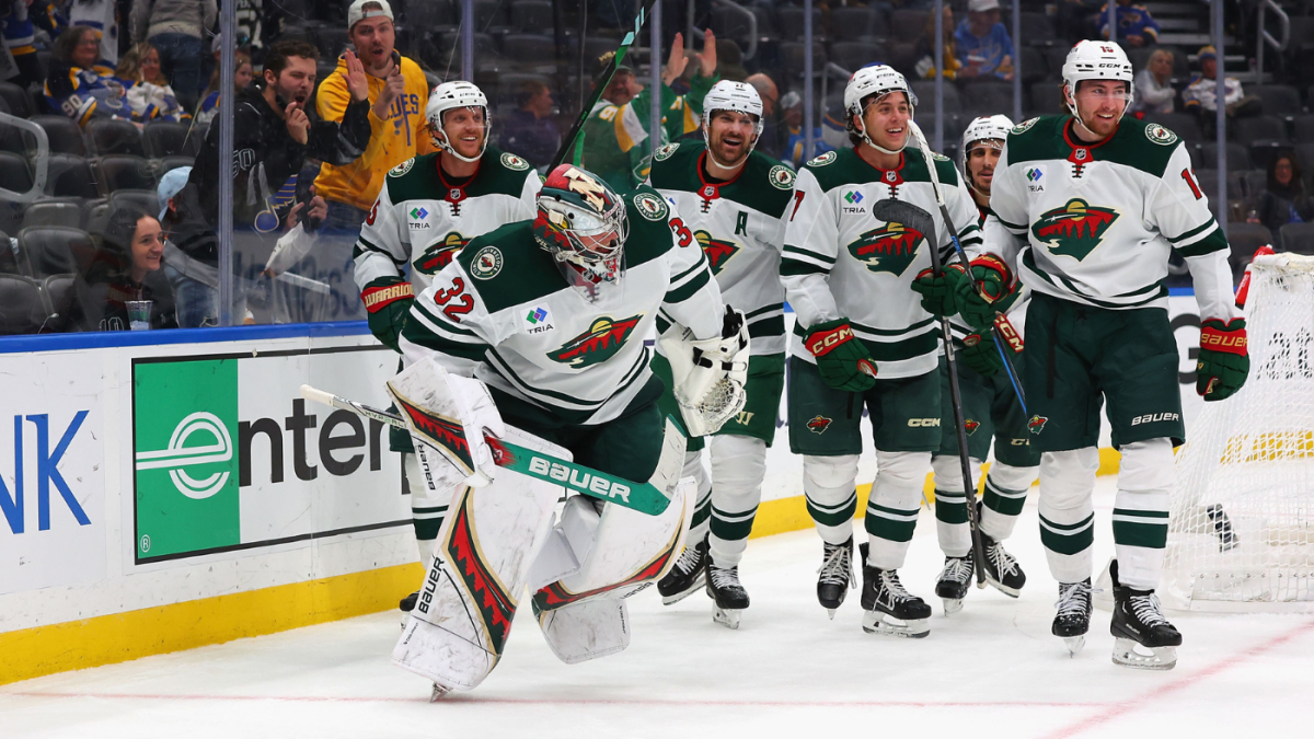 WATCH: Filip Gustavsson scores first goalie goal in Minnesota Wild history - CBSSports.com