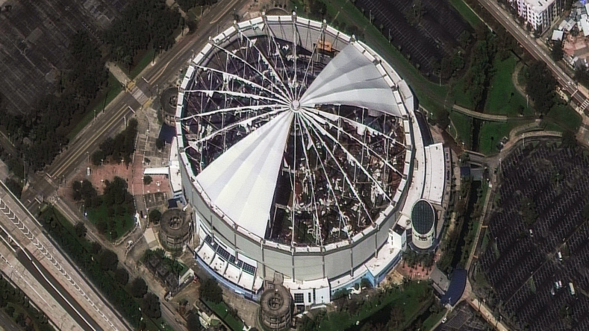 MLB wants Rays to find local replacement venue after Tropicana Field wrecked by Hurricane Milton - CBSSports.com