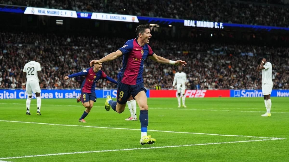 Real Madrid vs. Barcelona score: Robert Lewandowski dominates El Clasico as Lamine Yamal makes history