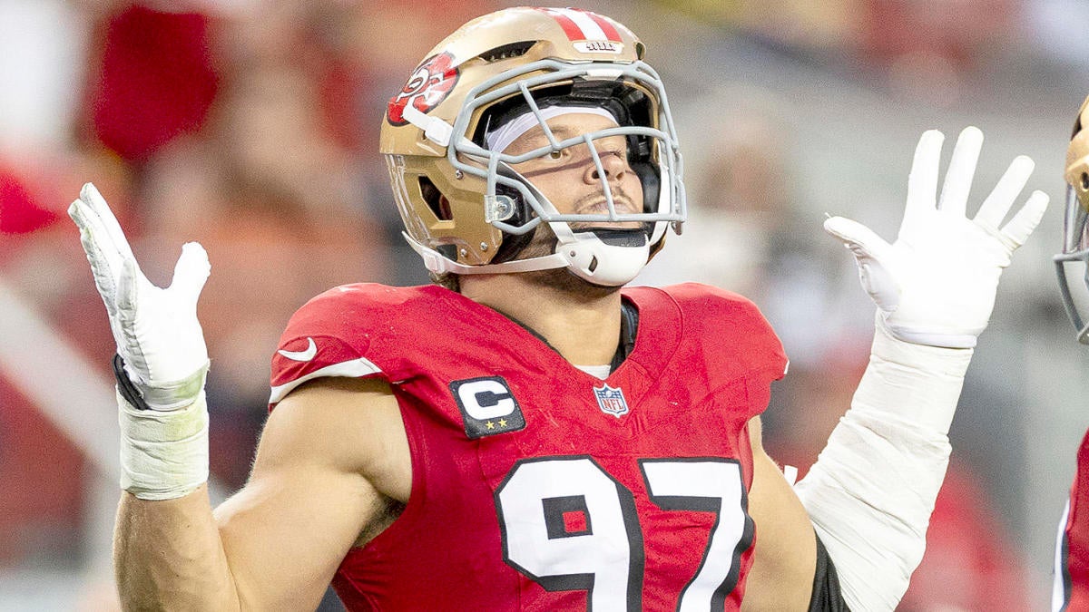 NFL fines 49ers’ Nick Bosa for wearing political hat on field during postgame interview in Week 8