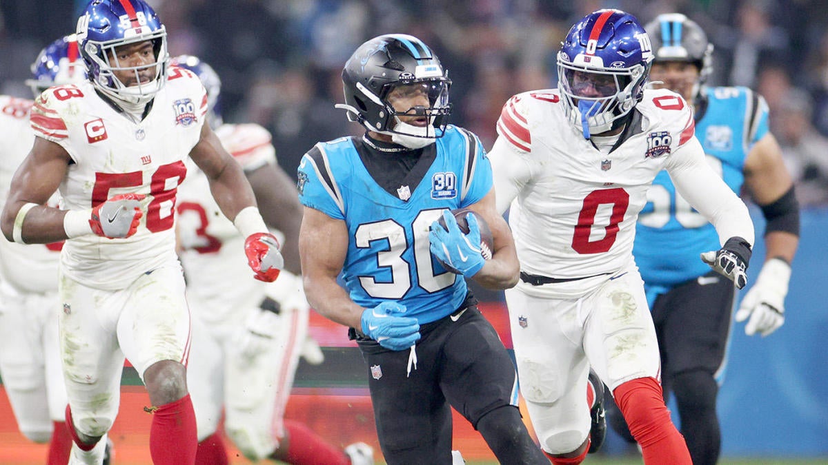 Giants vs. Panthers score, takeaways: Carolina wins after New York fumbles in OT, exits Germany on hot streak