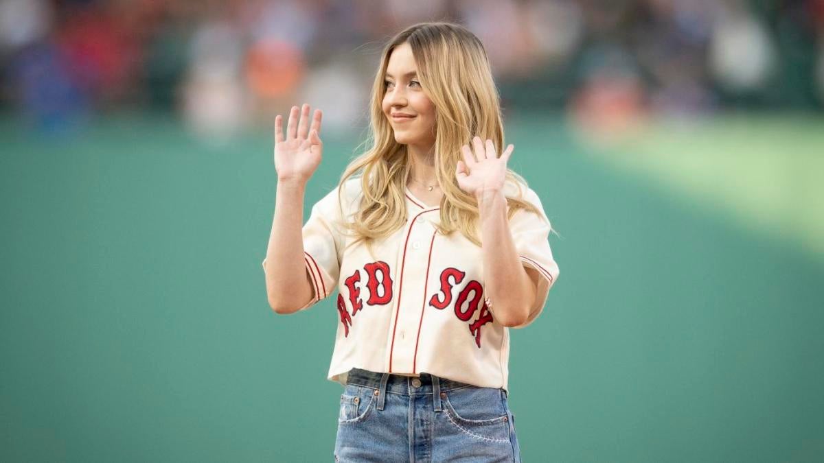 LOOK Sydney Sweeney drives NASCAR race car at Charlotte Motor Speedway, hangs out with Ryan