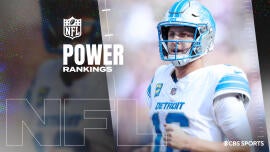 Gráfico de classificação da NFL, com destaque para os Lions subindo na lista.