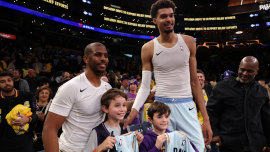 Lakers' JJ Redick reacts to 'all the love' as Victor Wembanyama, Chris Paul gift his kids jerseys after fires