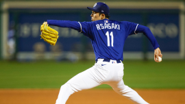 Dodgers' Roki Sasaki shows off elite velocity, swing-and-miss splitter in spring debut vs. Reds