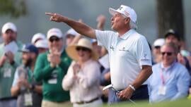 WATCH: 65-year-old Fred Couples dazzles Augusta National patrons with hole out for eagle at 2025 Masters
