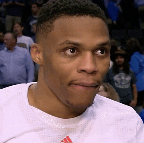 Russell Westbrook`s reaction