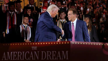 President Trump Addresses University Of Alabama Graduating Class