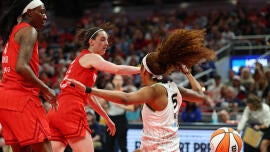 WATCH: Caitlin Clark called for flagrant foul on Angel Reese; Fever star insists it was 'nothing malicious'