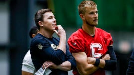 Saints coach Kellen Moore not interested in adding a veteran QB for now: 'We feel like we've got a good room'