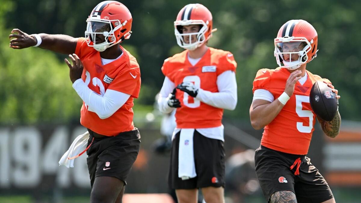 Browns WR Diontae Johnson makes surprising prediction on who will win Browns QB competition Browns WR Diontae Johnson makes surprising prediction on who will win Browns QB competition