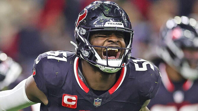 Will Anderson Jr. dos Houston Texans em ação.