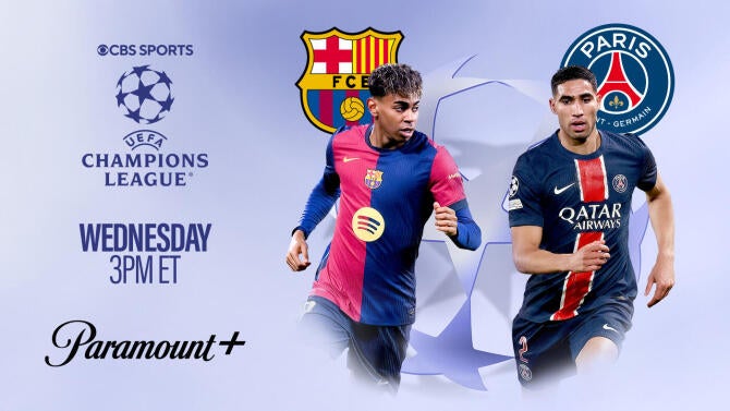Рекламный баннер матча Лиги Чемпионов. Автор: Paramount+.