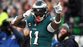 Jogada de A.J. Brown em partida da NFL