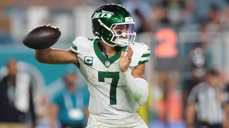 Justin Fields em ação pelo New York Jets