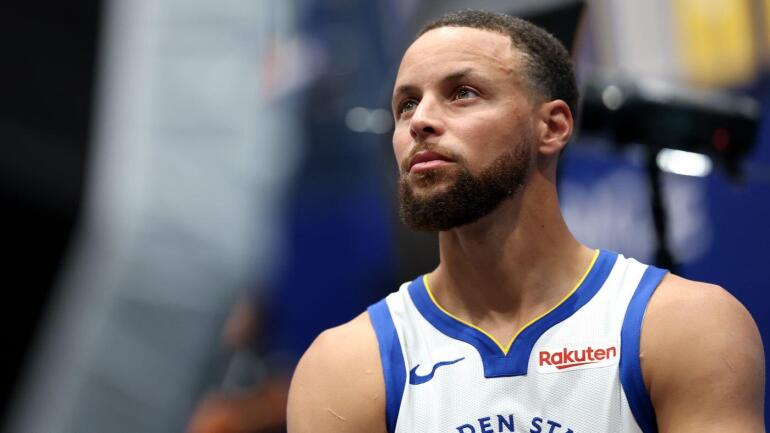 Stephen Curry em ação com o Golden State Warriors