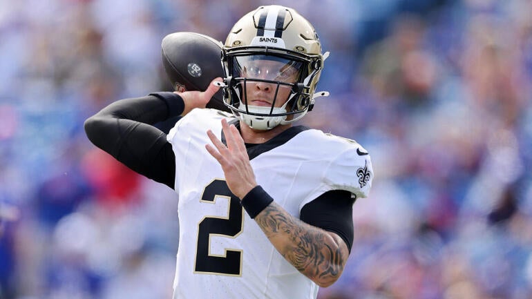Spencer Rattler em ação pela NFL