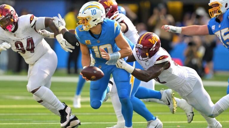 Los Angeles Chargers em campo pela NFL.