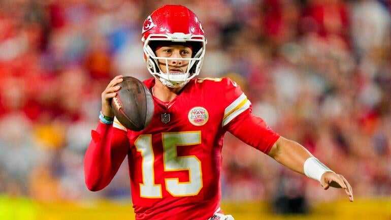 Patrick Mahomes, quarterback do Kansas City Chiefs, em ação.