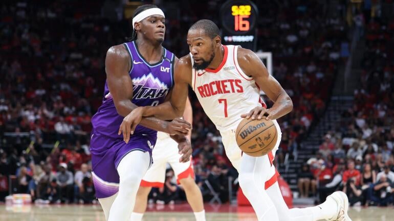 Kevin Durant em ação pelo Houston Rockets na NBA.