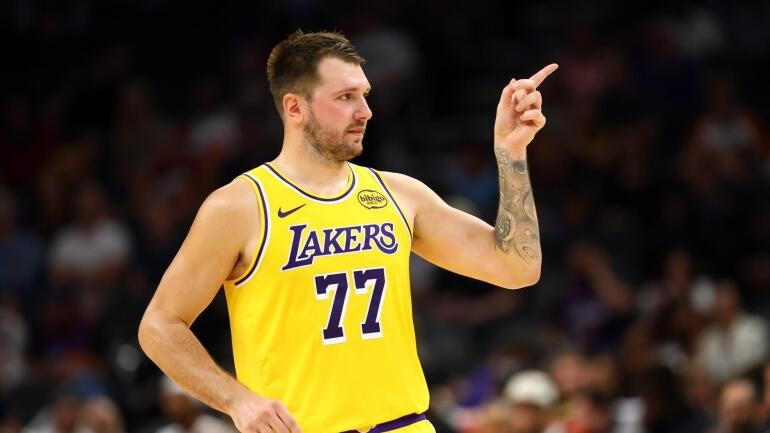 Luka Doncic em ação pelos Los Angeles Lakers.