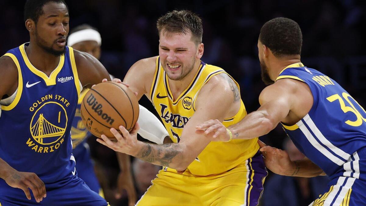 Luka Dončić will get a bitter style of life with out LeBron James in Lakers’ season-opening loss to Warriors