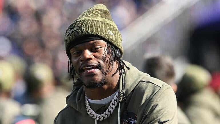 Lamar Jackson em ação pelo Baltimore Ravens.