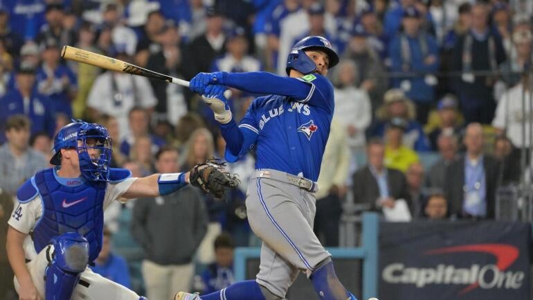 Andrés Giménez dos Blue Jays em ação contra os Dodgers na World Series 2025.